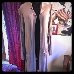 44” Max Studio knit button front tied cardigan